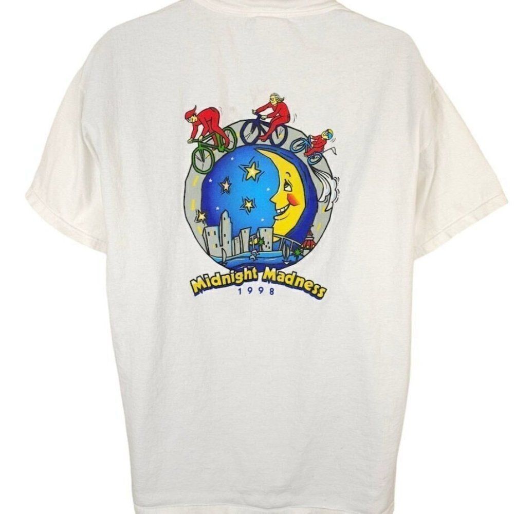 Midnight Madness Bike Ride T Shirt Mens Size XL Vintage 90s 1998 San Diego